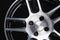 Car cast aluminum alloy wheels, black silver with polished front, very beautiful and modern, fashion. Close-up on dark