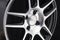Car cast aluminum alloy wheels, black silver with polished front, very beautiful and modern, fashion. Close-up on dark