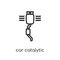 car catalytic converter icon. Trendy modern flat linear vector c