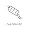 car catalytic converter linear icon. Modern outline car catalyti