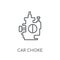 car choke linear icon. Modern outline car choke logo concept on