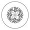 Car clutch disk cover cohesion transmission auto part plate kit repair service icon in circle round black color vector