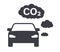 Car CO2 clouds symbol traffic pollution icon