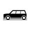 Car compact crossover model transport vehicle silhouette style icon design