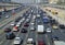 car congestion in the traffic higway of Dubai city