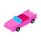 Car convertible icon, isometric 3d style