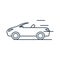 Car convertible isolated icon