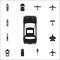 car coupe icon. Detailed set of Transport view from above icons. Premium quality graphic design sign. One of the collection icons