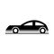 Car coupe model transport vehicle silhouette style icon design