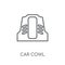 car cowl linear icon. Modern outline car cowl logo concept on wh