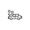 Car crash line icon