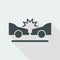 Car crash - Vector flat icon