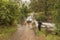 Car crossing the Mahai River at the Mahaii Camp Site