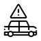 Car Danger Obstruction Icon Vector Outline Illustration