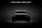 Car dark headlight garage background. Supercar light concept modern performance power silhouette in night vector car