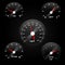 Car dashboard gauge on black background. Speed concept power meter vector illustration