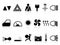 Car dashboard icons set