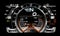 Car dashboard speedmeter technology design modern futuristic on boack background vector