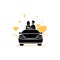 Car date night glyph icon