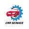 car dealer or maintenance service vector logo design or illustration