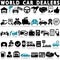 Car dealership icons set