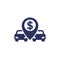 car dealership, sell cars icon