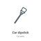 Car dipstick outline vector icon. Thin line black car dipstick icon, flat vector simple element illustration from editable car