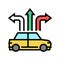 car directions color icon vector illustration