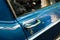 Car door handle detail of an beautiful vintage car /oldtimer -