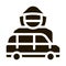 Car Driver Logo Icon Vector Glyph Illustration