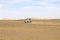 Car driving in the Erg Chebbi desert in Morocco