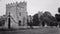 Car driving towards Howth Castle in Ireland, 1960s