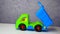 Car, dump truck, bright different colors of parts