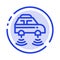 Car, Electric, Network, Smart, wifi Blue Dotted Line Line Icon