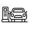 Car electrical refueling icon, outline style