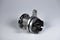 Car engine coolant water pump new on a gray background. Spare parts