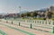 Car entrance to Bastia ferry port. Corsica, France