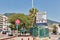 Car entrance to Bastia ferry port. Corsica, France