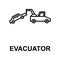 car in evacuator icon. Element of car repair for mobile concept and web apps. Detailed icon can be used for web and mobile. Premi