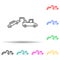 car in evacuator multi color style icon. Simple thin line, outline vector of cars service and repair parts icons for ui and ux,