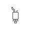 Car exhaust system line icon