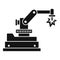 Car factory robot welder icon, simple style