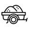 Car farm trailer icon, outline style