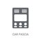 car fascia (British) icon. Trendy car fascia (British) logo concept on white background from car parts collection