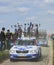 The Car of FDJ.fr Team on the Roads of Paris Roubaix Cycling Race