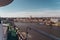 Car ferry Silja Serenade leaving Helsinki with passengers on deck enjoying the weather