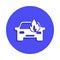 car fired icon in badge style. One of fire guard collection icon can be used for UI, UX