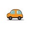 Car flat icon, bright cartoon vehicle concept for poster, banner, logo, website. Passenger car icon. Small transport, smart automo