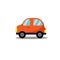 Car flat icon, bright cartoon vehicle concept for poster, banner, logo, website. Passenger car icon. Small transport, smart automo