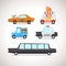 Car Flat Icon Set 2